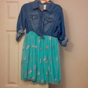 Justice girls unicorn dress size 18/20 new with tag